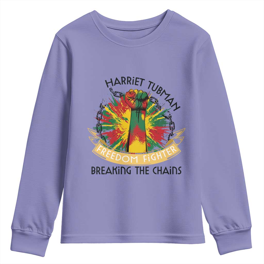 Harriet Tubman Youth Sweatshirt Underground Railroad Hero Breaking Chains