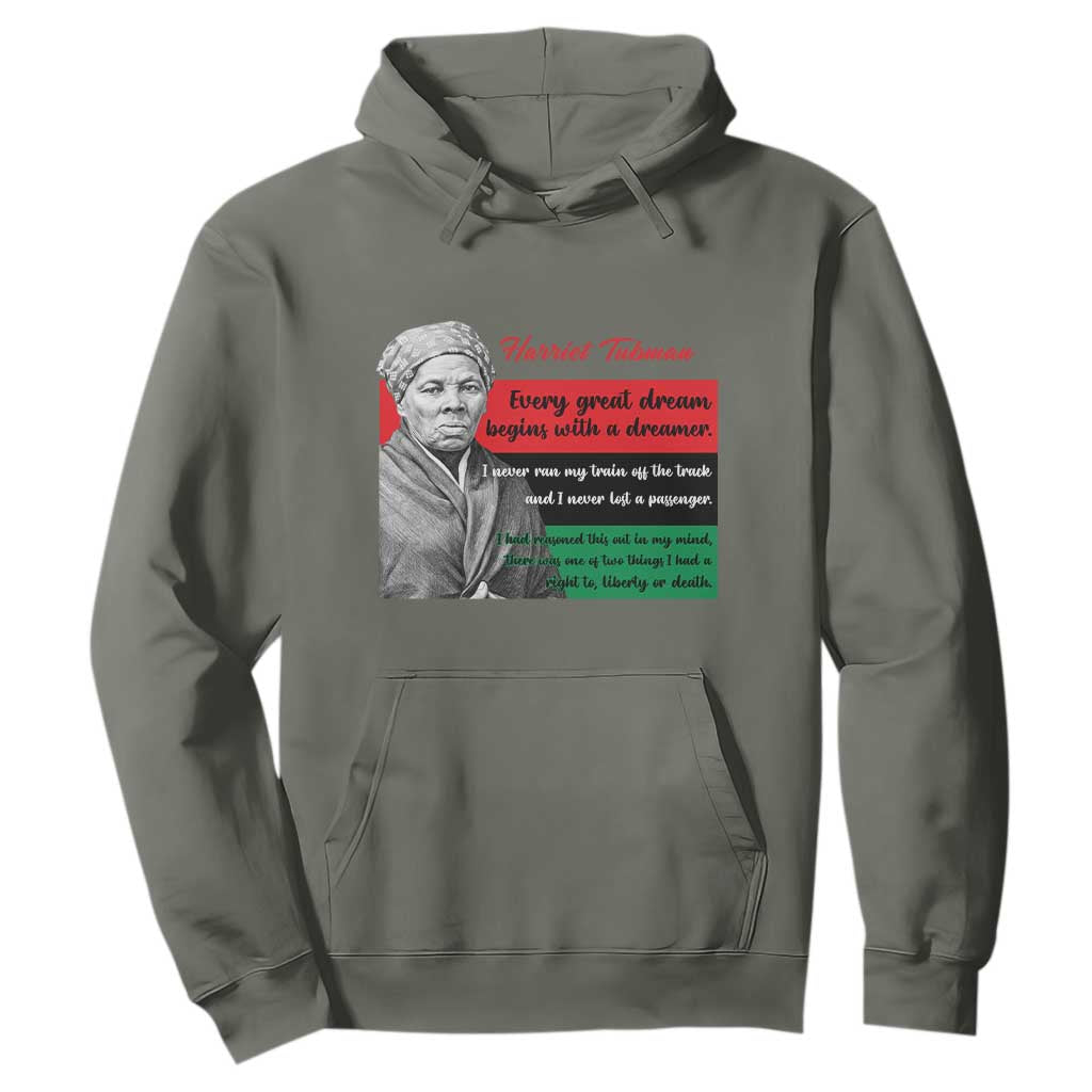 Harriet Tubman Quote Hoodie Pan African Flag Black History