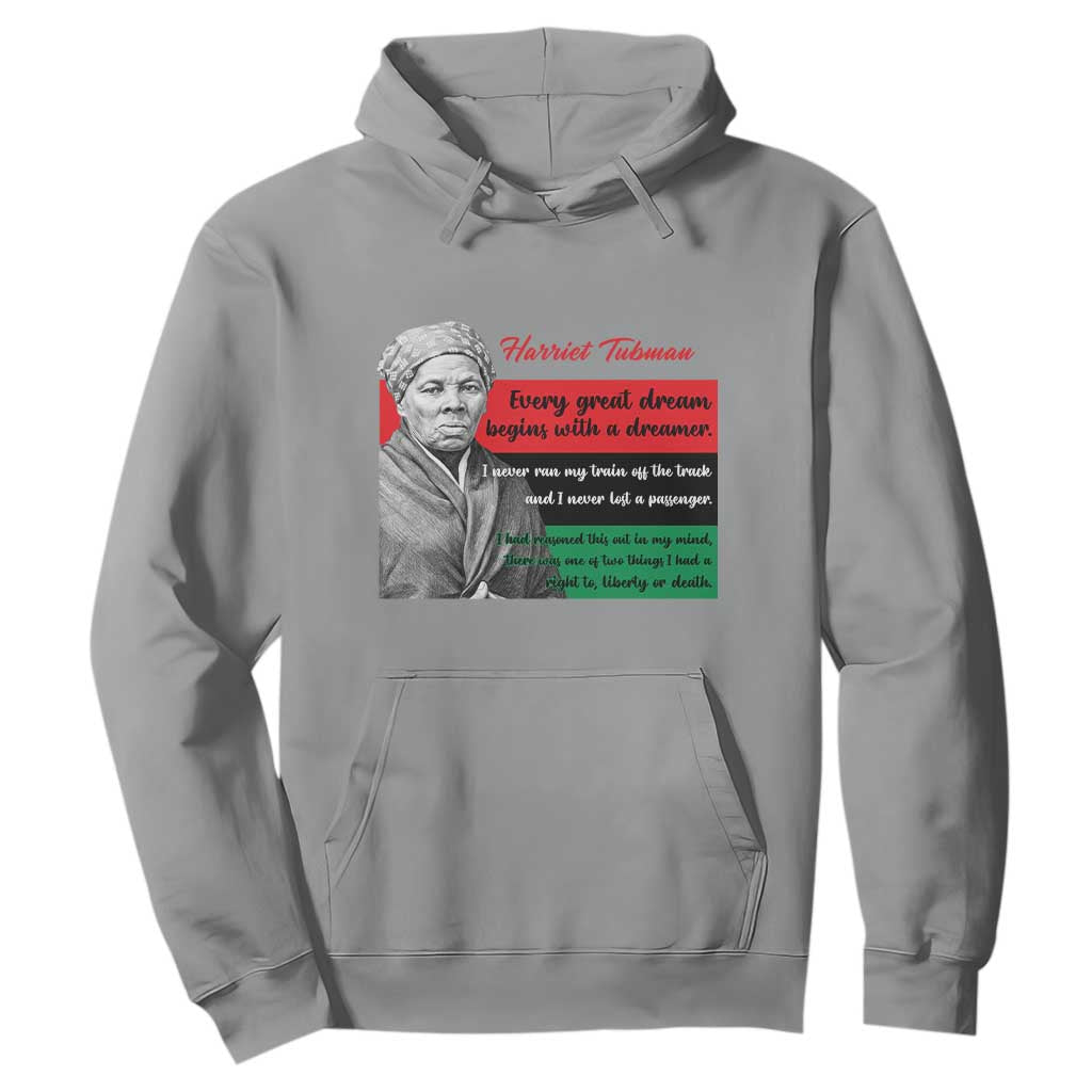 Harriet Tubman Quote Hoodie Pan African Flag Black History