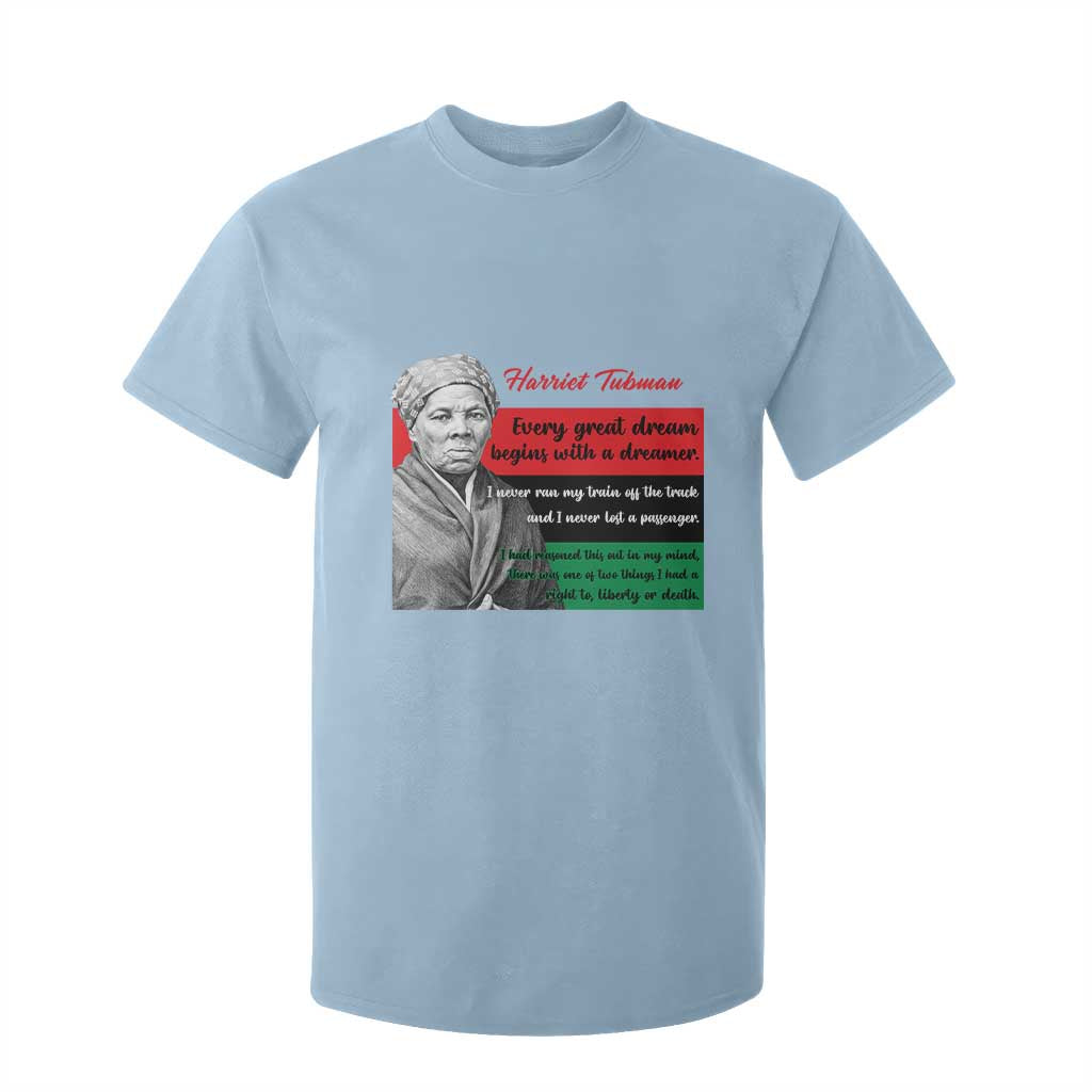 Harriet Tubman Quote T Shirt For Kid Pan African Flag Black History