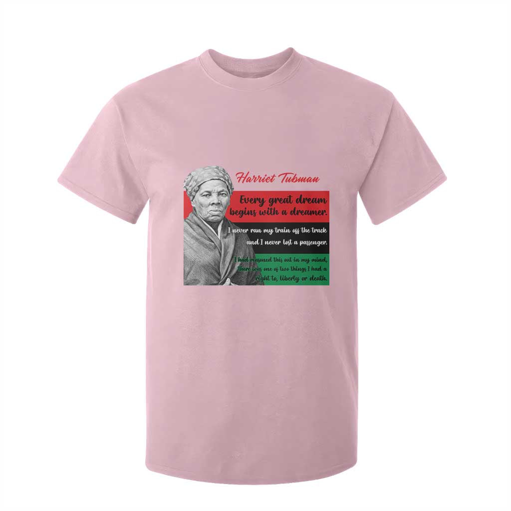 Harriet Tubman Quote T Shirt For Kid Pan African Flag Black History
