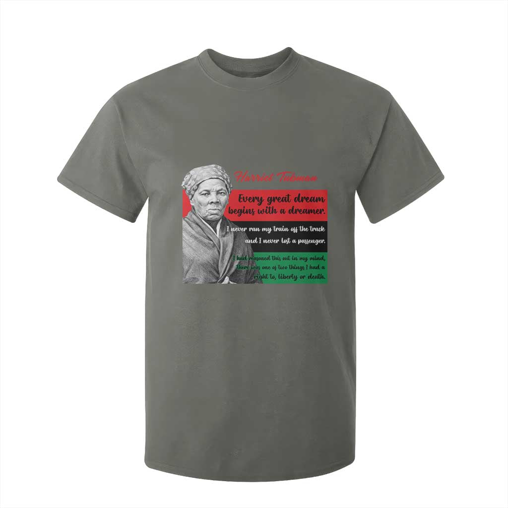 Harriet Tubman Quote T Shirt For Kid Pan African Flag Black History