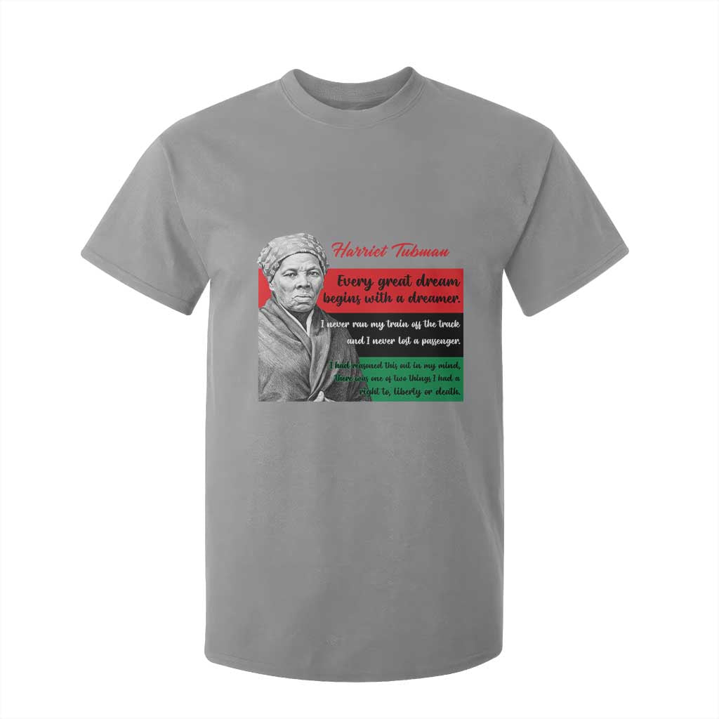 Harriet Tubman Quote T Shirt For Kid Pan African Flag Black History