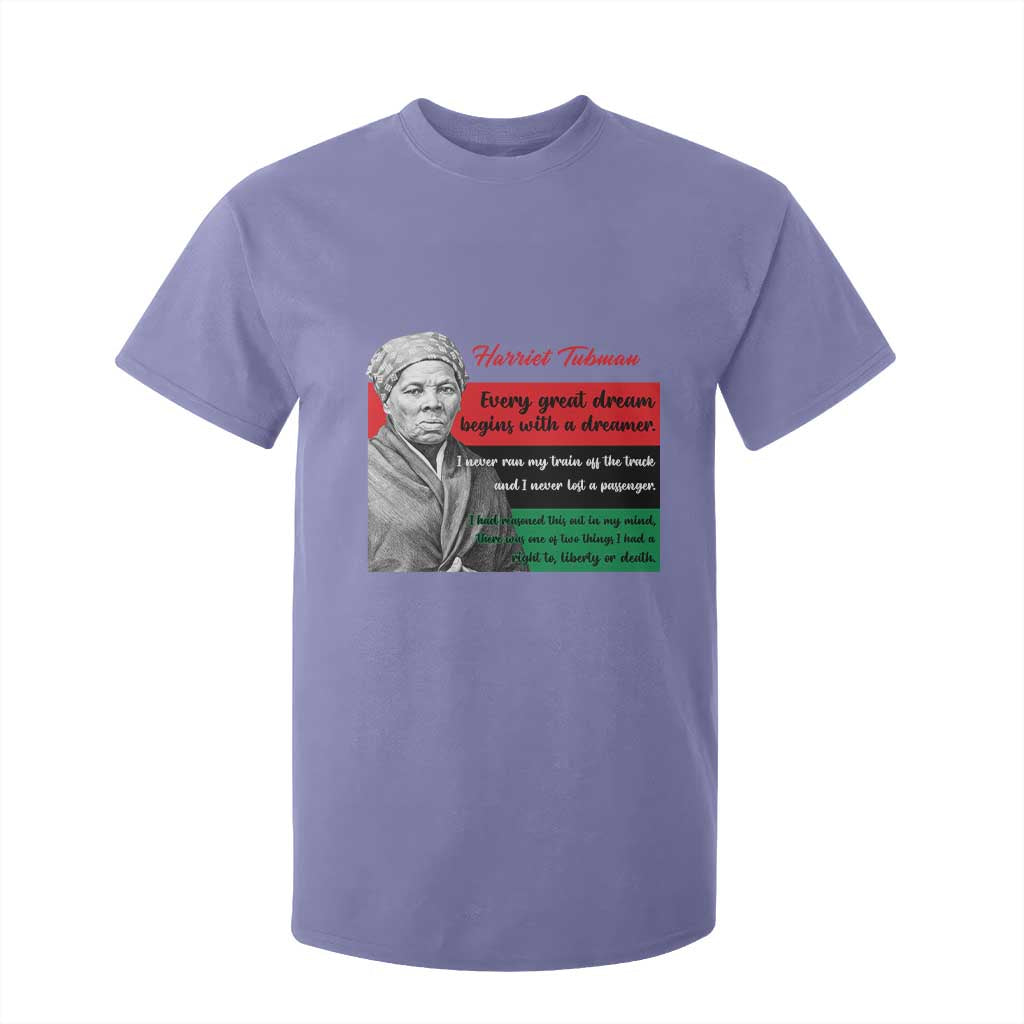 Harriet Tubman Quote T Shirt For Kid Pan African Flag Black History