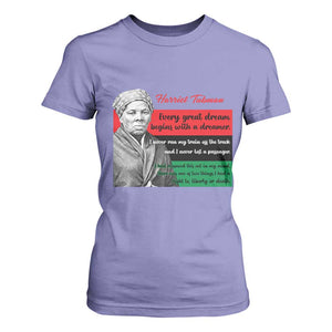 Harriet Tubman Quote T Shirt For Women Pan African Flag Black History