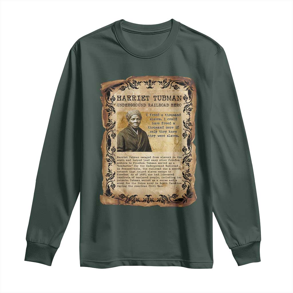 Harriet Tubman Long Sleeve Shirt Womens History Month Gift