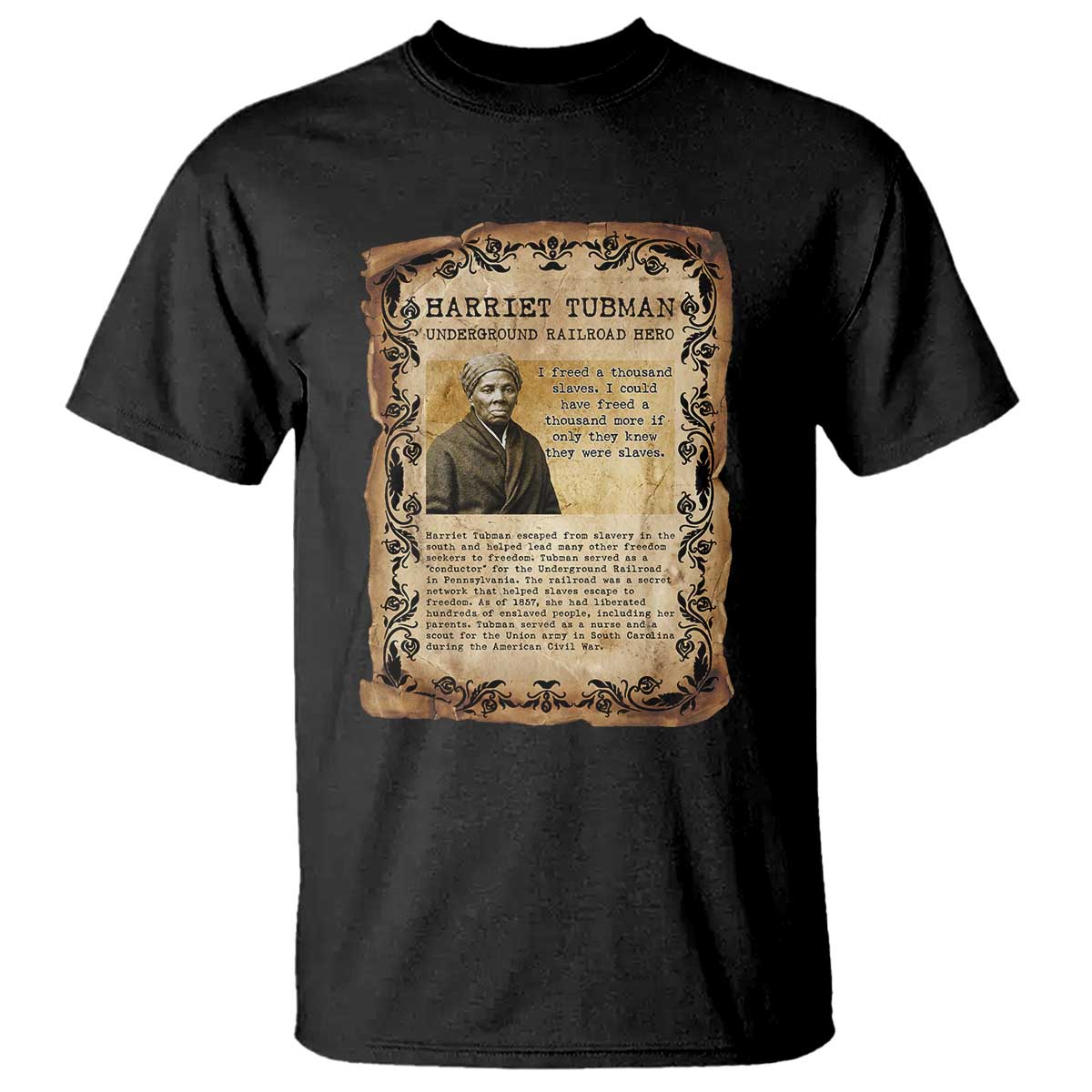 Harriet Tubman T Shirt Womens History Month Gift