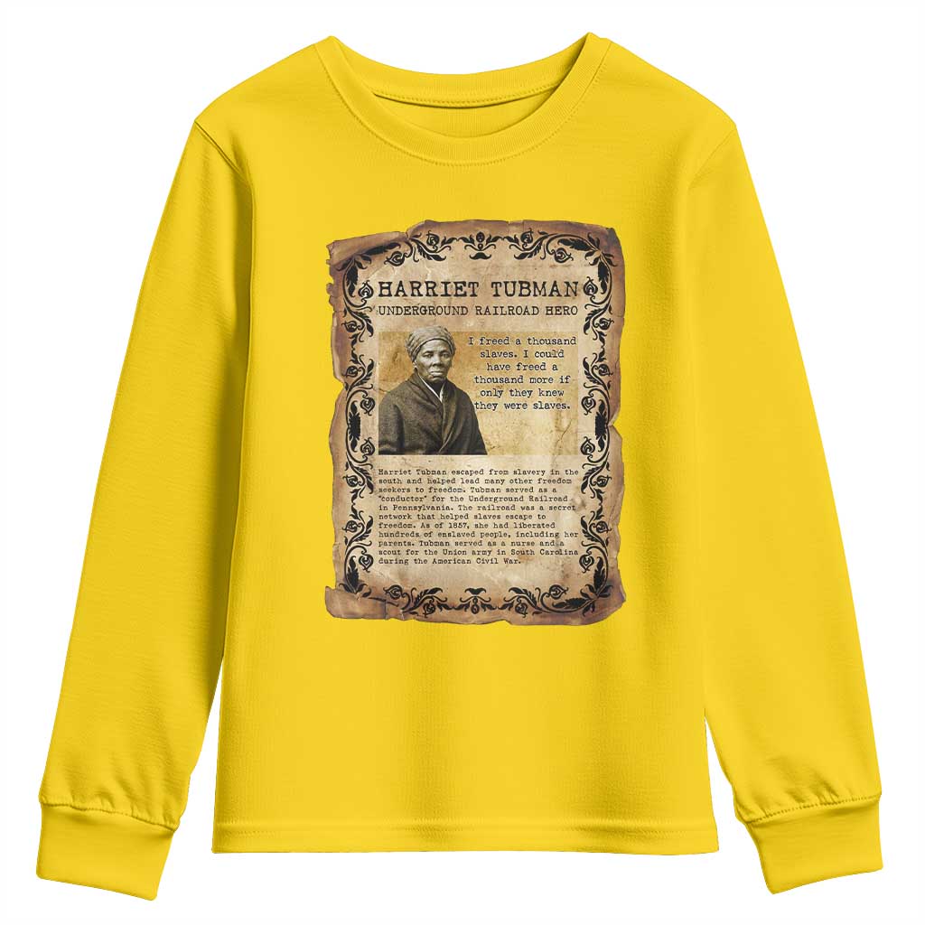 Harriet Tubman Youth Sweatshirt Womens History Month Gift