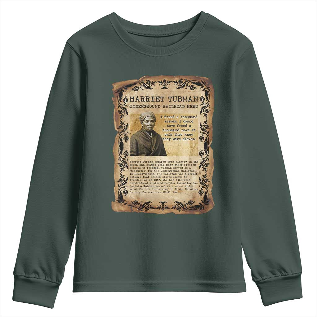 Harriet Tubman Youth Sweatshirt Womens History Month Gift