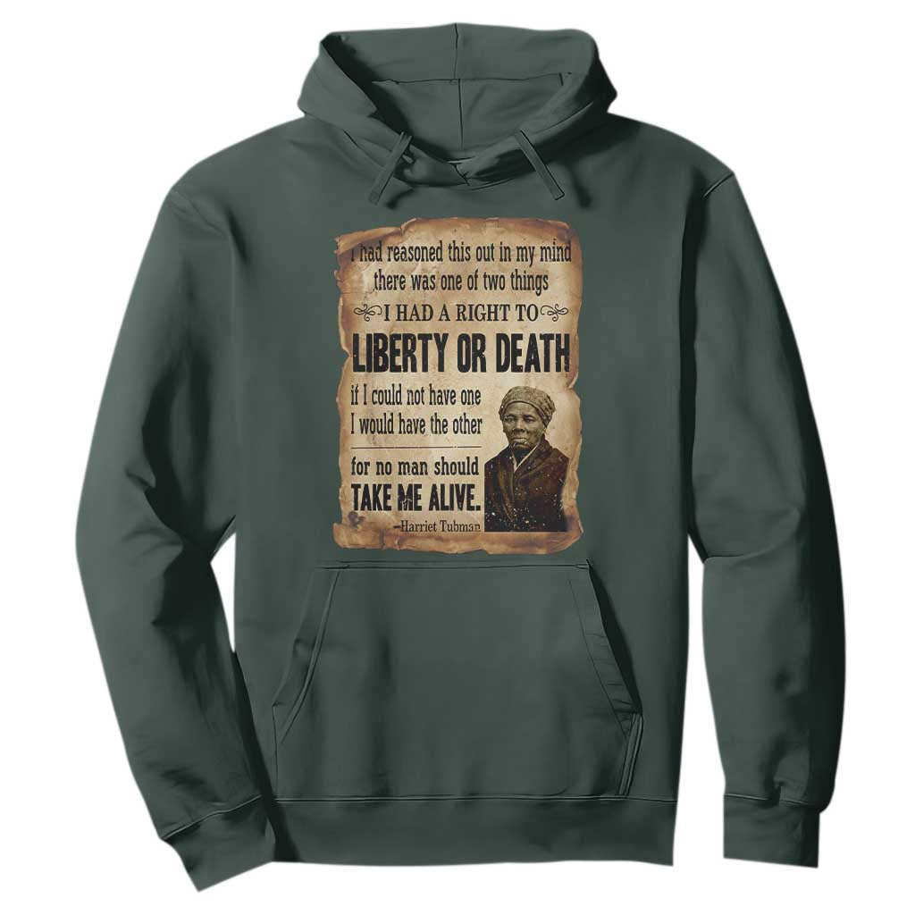 Harriet Tubman Hoodie Liberty Or Death Black History Legacy