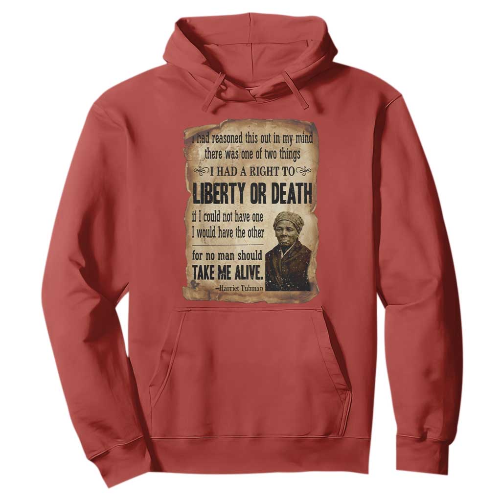 Harriet Tubman Hoodie Liberty Or Death Black History Legacy