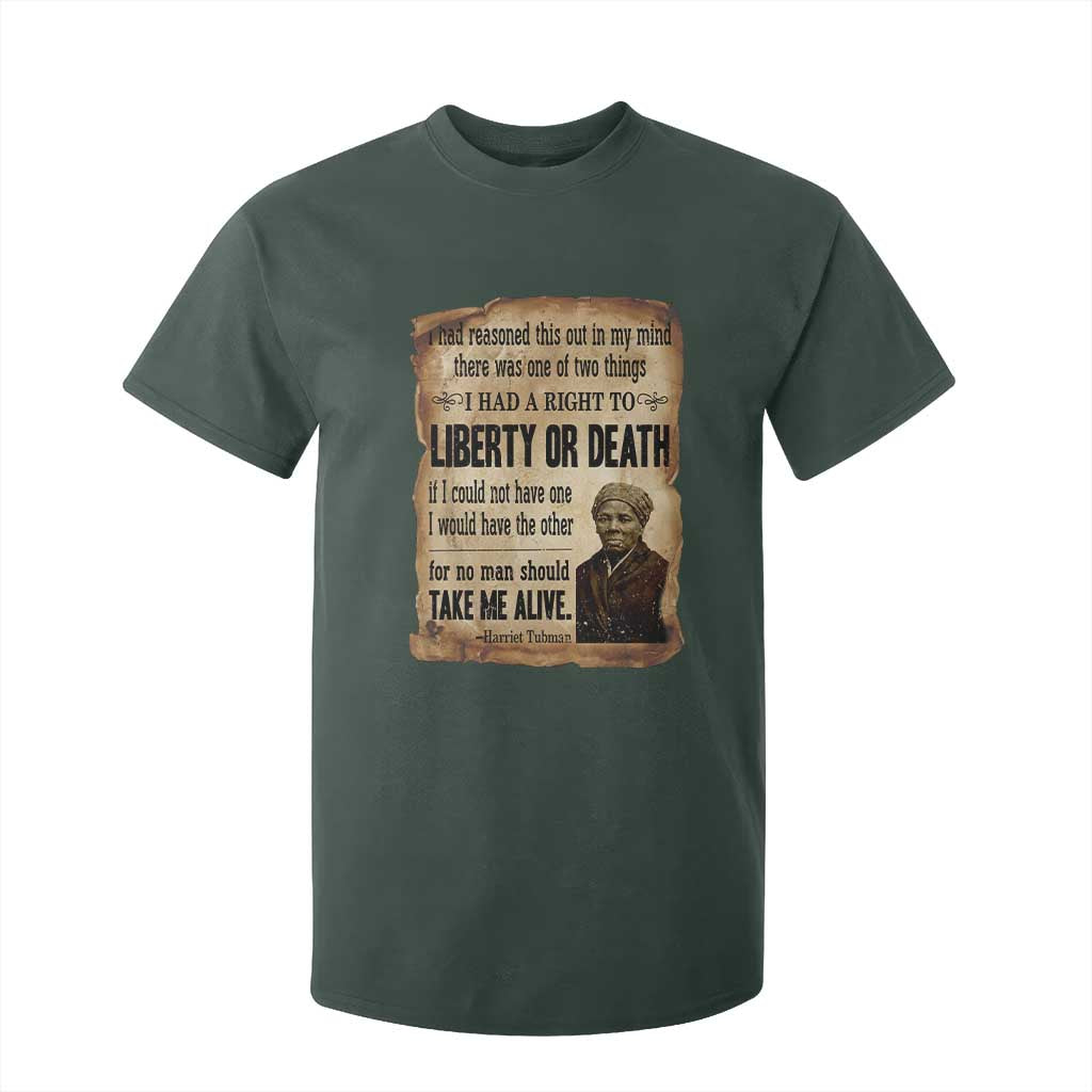 Harriet Tubman T Shirt For Kid Liberty Or Death Black History Legacy