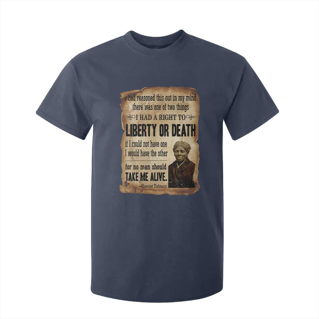 Harriet Tubman T Shirt For Kid Liberty Or Death Black History Legacy