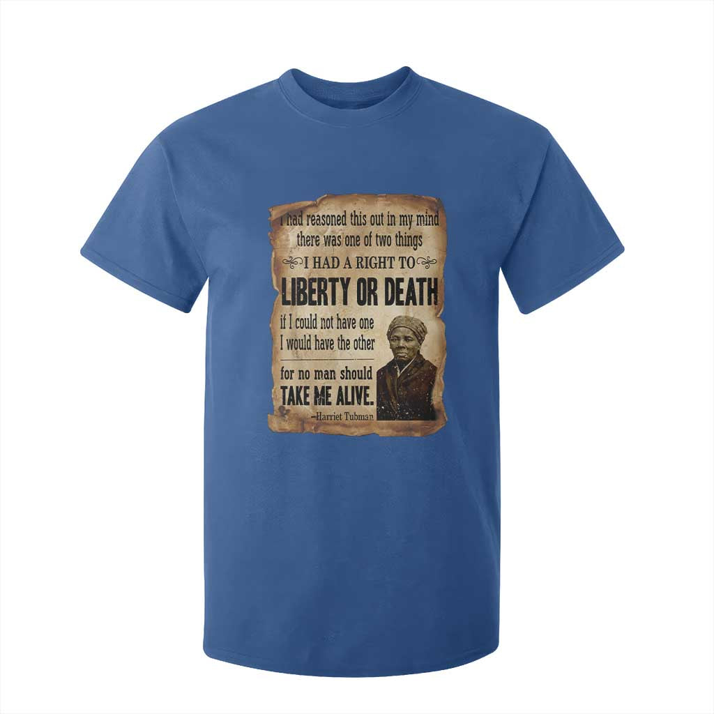 Harriet Tubman T Shirt For Kid Liberty Or Death Black History Legacy