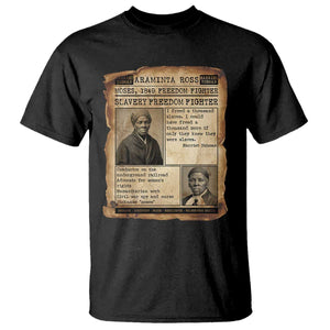 Harriet Tubman Newspaper T Shirt Slavery Freedom Fighter Historical
