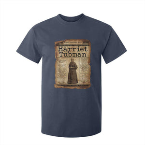 Harriet Tubman Newspaper T Shirt For Kid Strong Black Woman Leader Gift