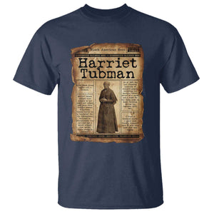 Harriet Tubman Newspaper T Shirt Strong Black Woman Leader Gift