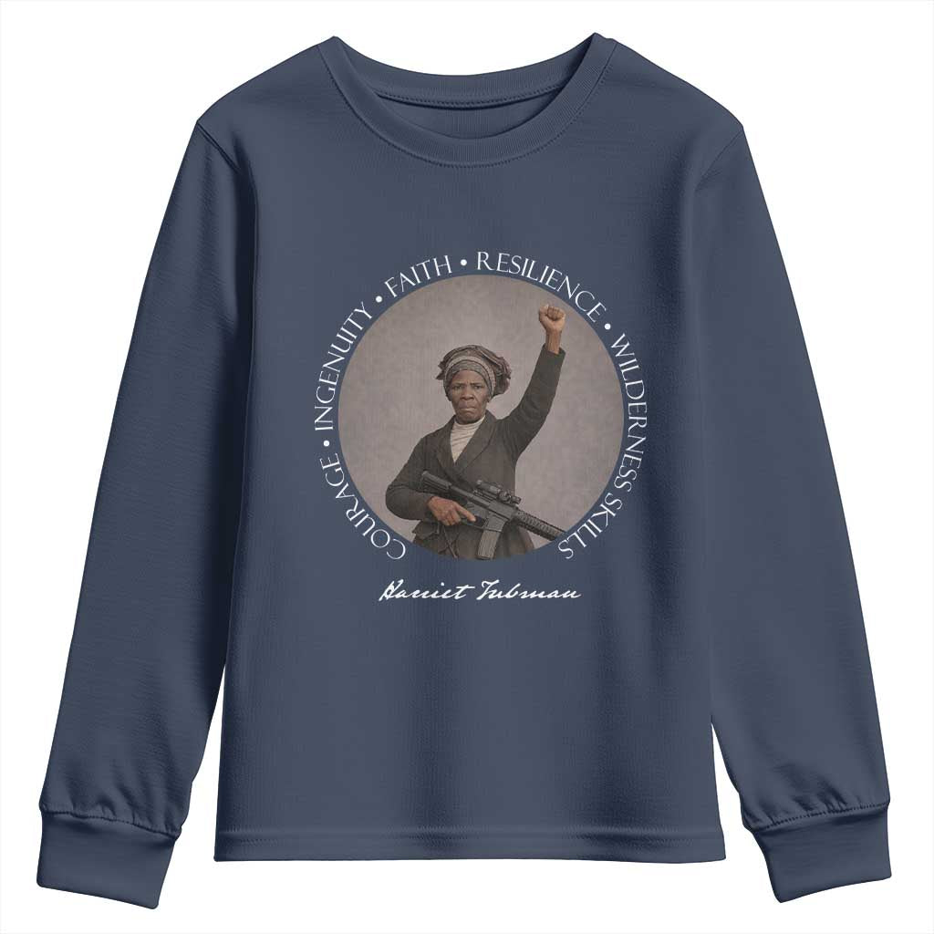 Harriet Tubman Leadership Youth Sweatshirt Feminist History Gift