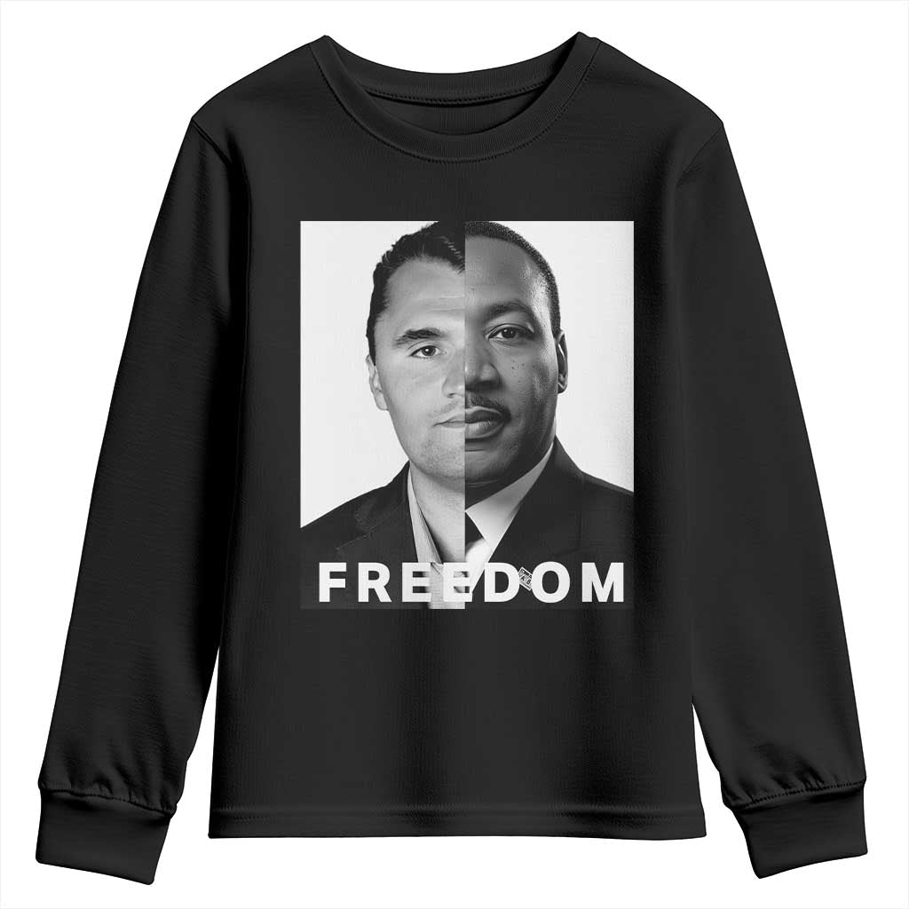 Freedom Charlie Kirk Youth Sweatshirt Martin Luther King Jr - African Pride