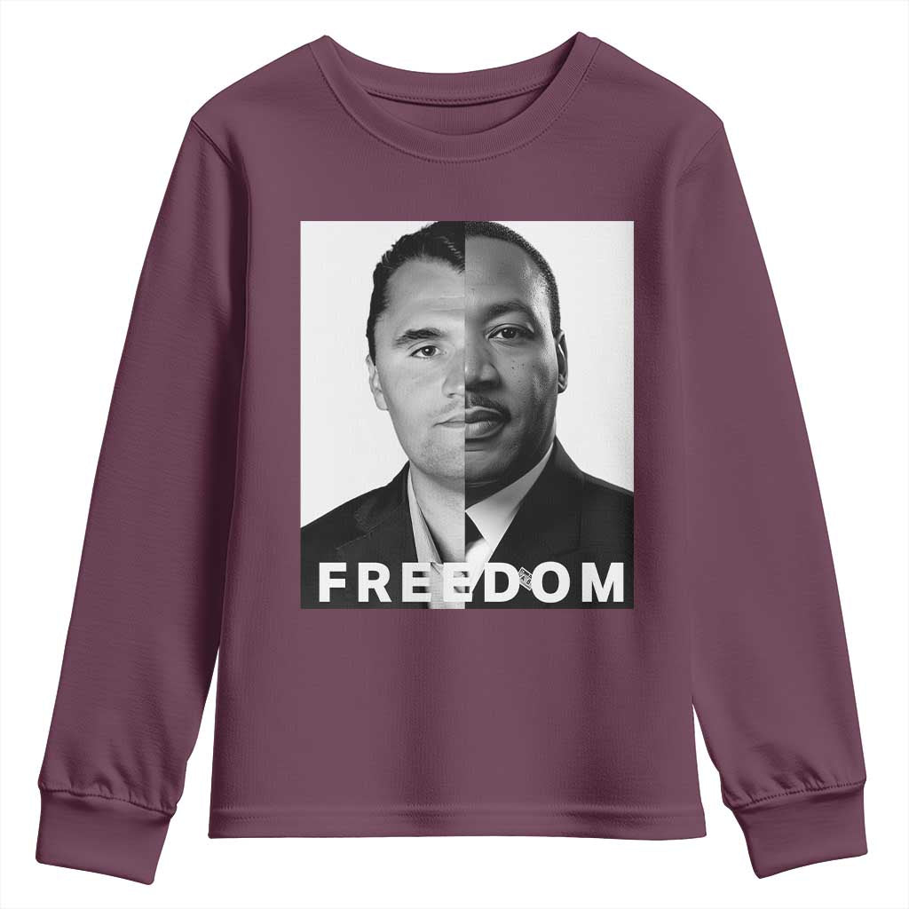 Freedom Charlie Kirk Youth Sweatshirt Martin Luther King Jr - African Pride