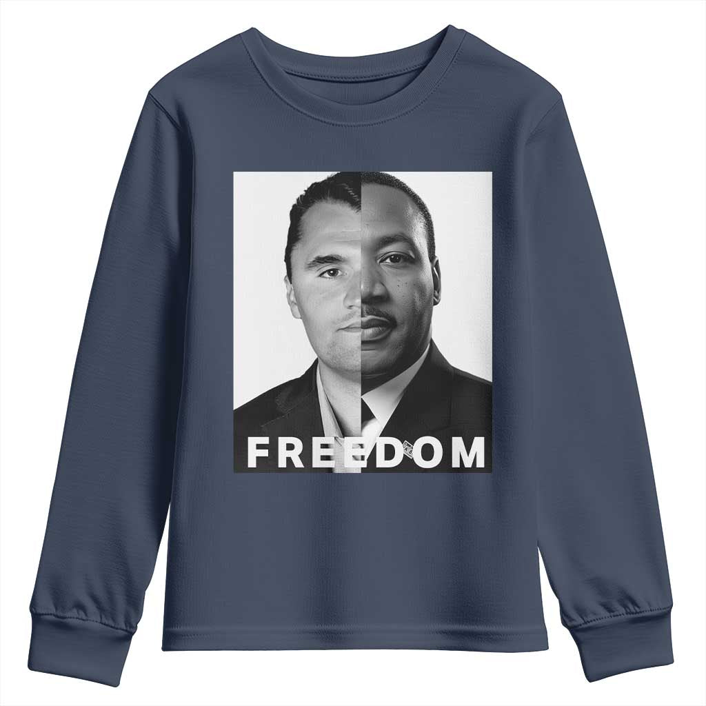 Freedom Charlie Kirk Youth Sweatshirt Martin Luther King Jr - African Pride