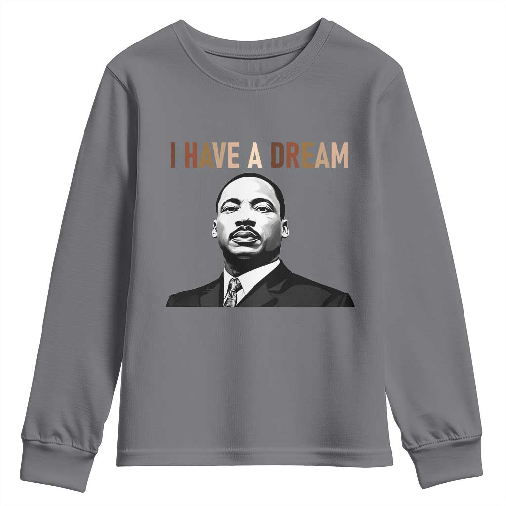 Martin Luther King Jr Youth Sweatshirt I Have a Dream Cool Melanin Black History - African Pride