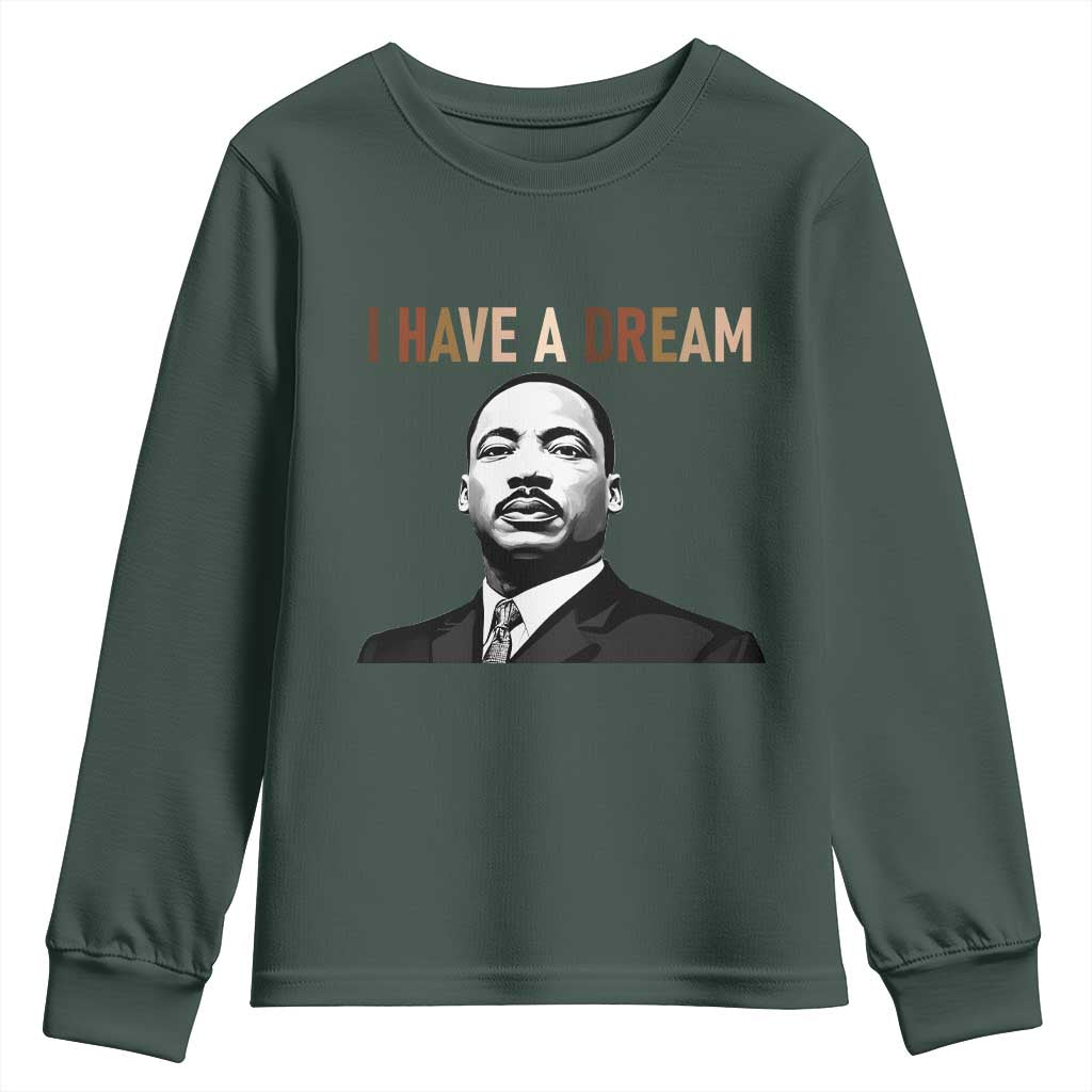 Martin Luther King Jr Youth Sweatshirt I Have a Dream Cool Melanin Black History - African Pride