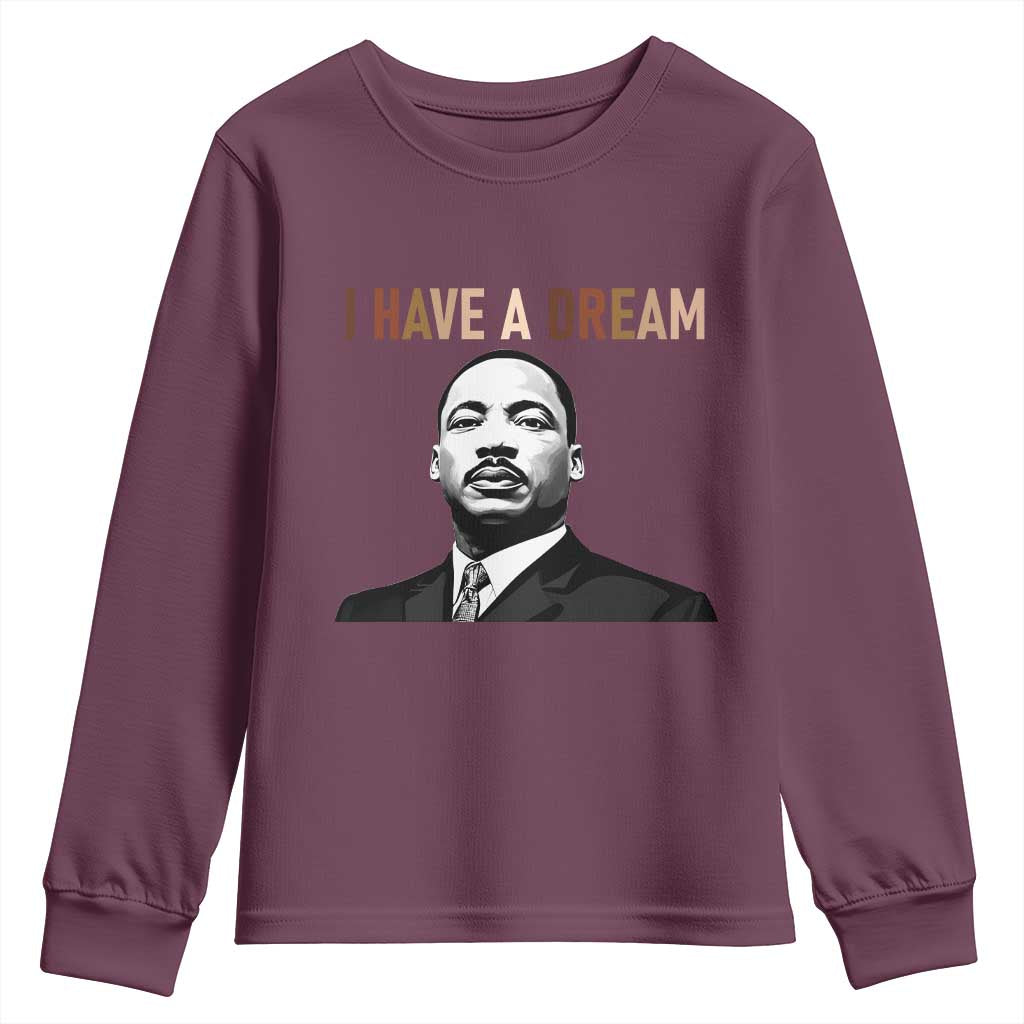 Martin Luther King Jr Youth Sweatshirt I Have a Dream Cool Melanin Black History - African Pride