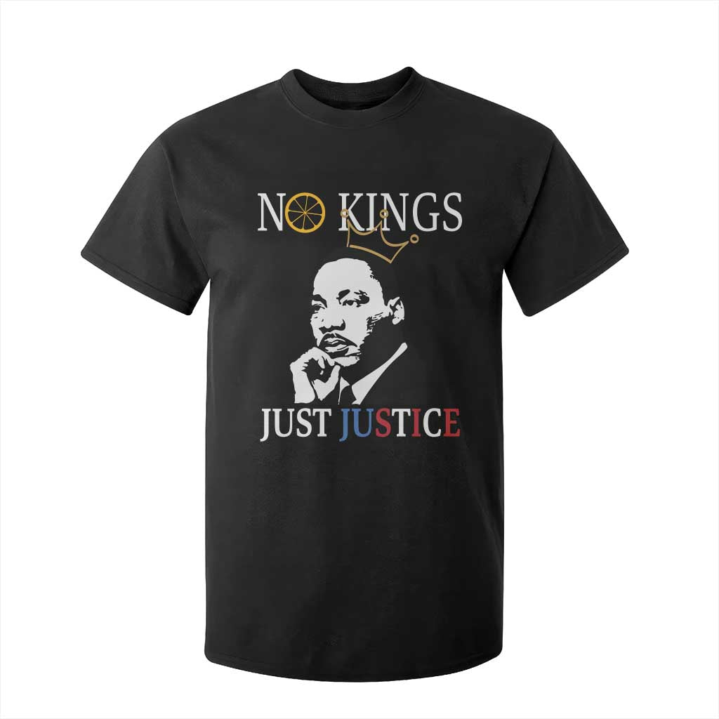 Martin Luther King Jr T Shirt For Kid No Kings Just Justice - African Pride