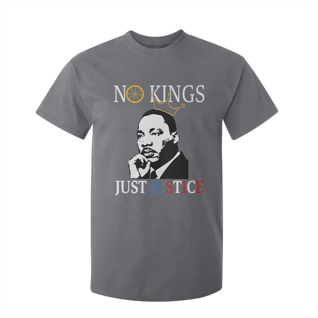 Martin Luther King Jr T Shirt For Kid No Kings Just Justice - African Pride