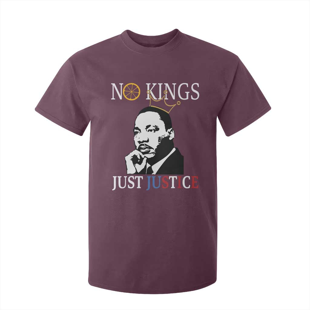 Martin Luther King Jr T Shirt For Kid No Kings Just Justice - African Pride