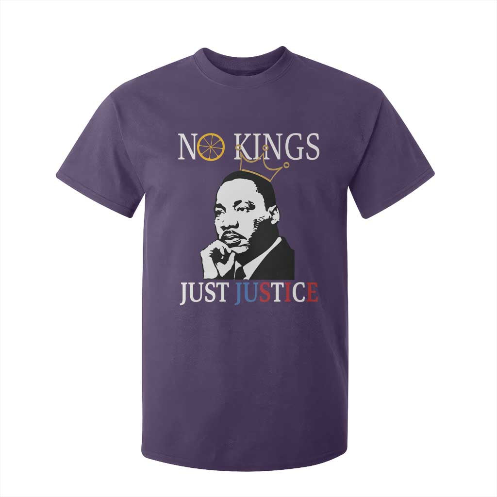 Martin Luther King Jr T Shirt For Kid No Kings Just Justice - African Pride
