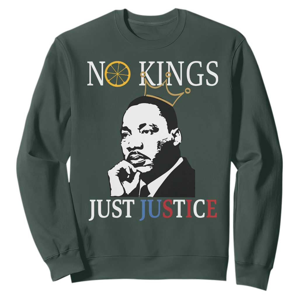 Martin Luther King Jr Sweatshirt No Kings Just Justice - African Pride