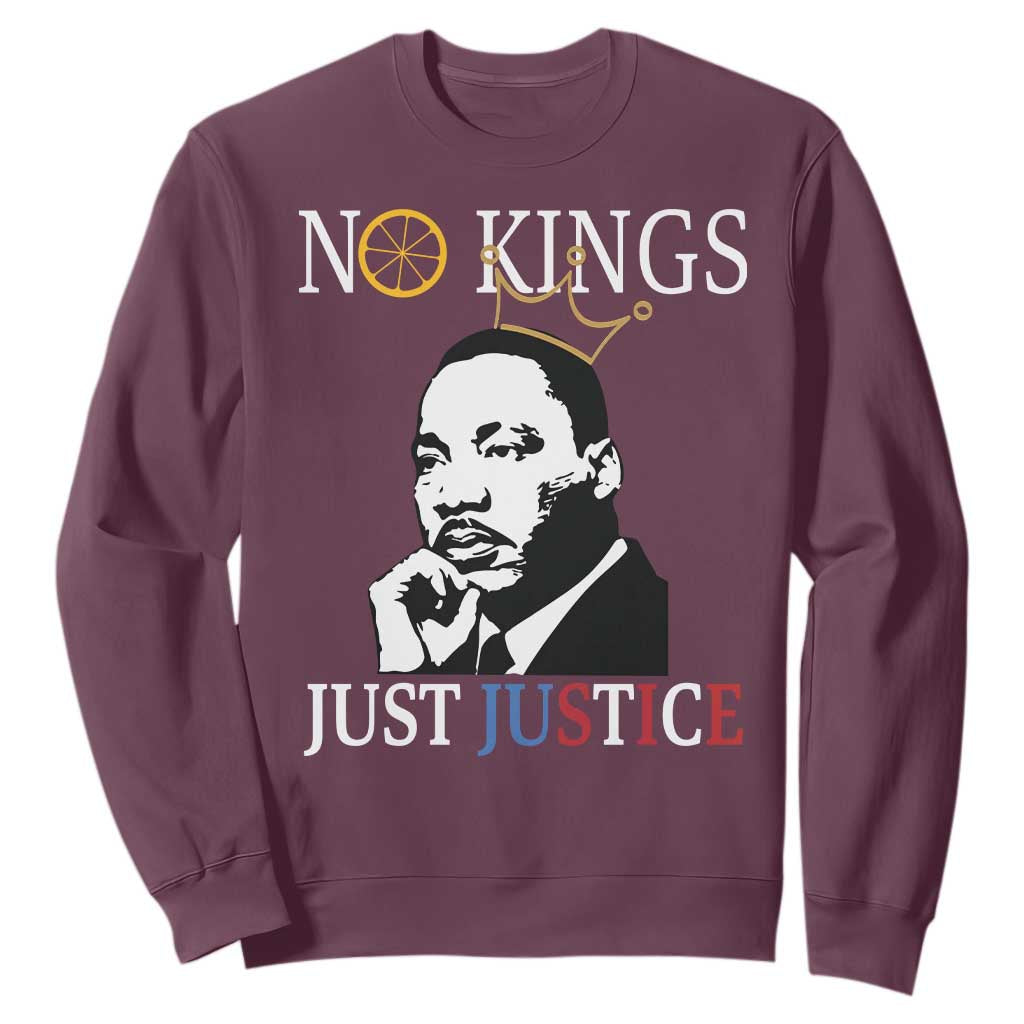 Martin Luther King Jr Sweatshirt No Kings Just Justice - African Pride