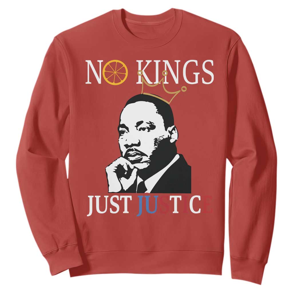 Martin Luther King Jr Sweatshirt No Kings Just Justice - African Pride