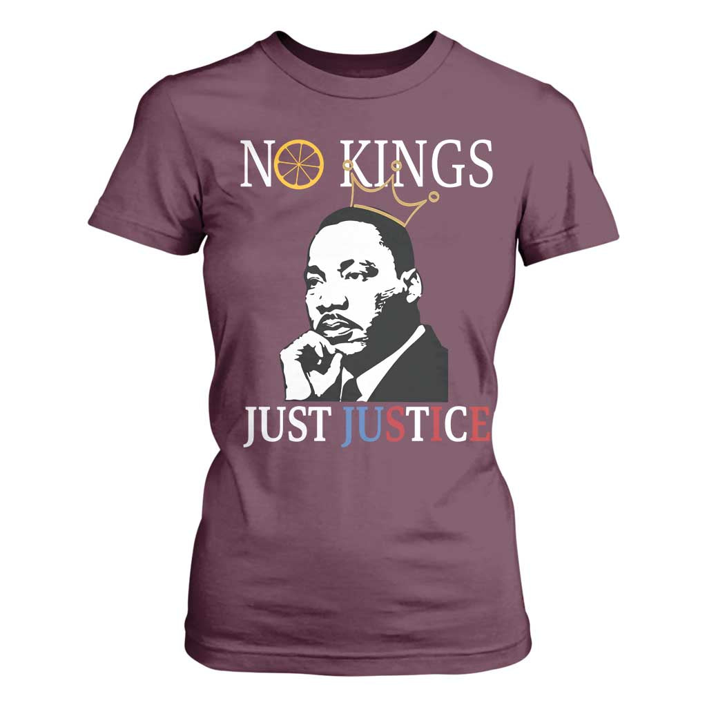 Martin Luther King Jr T Shirt For Women No Kings Just Justice - African Pride