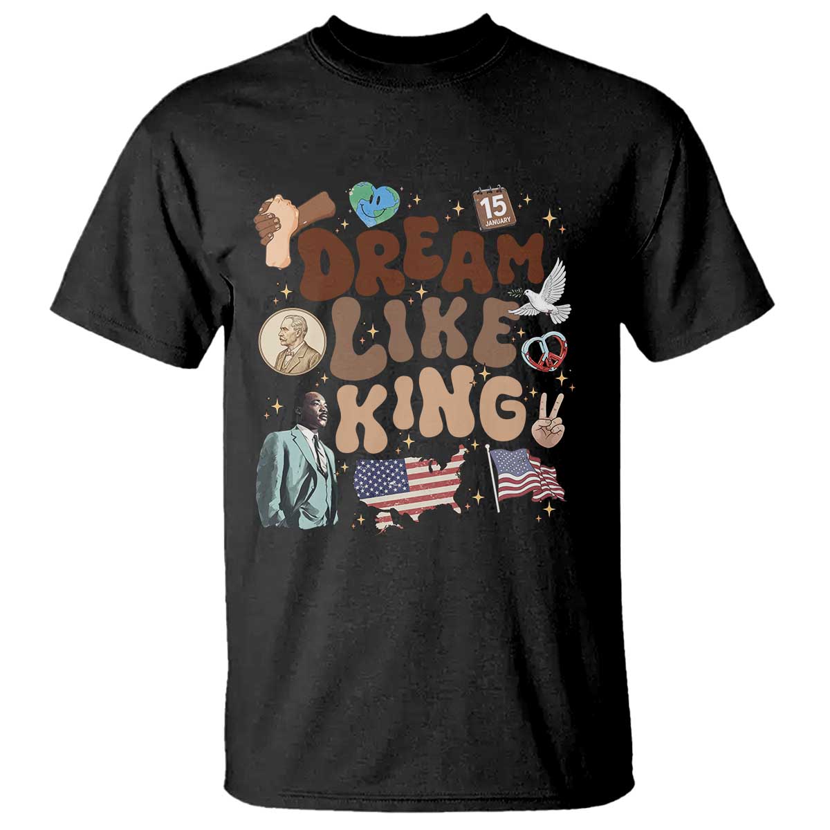 Martin Luther King Jr T Shirt Black History Melanin African American - African Pride