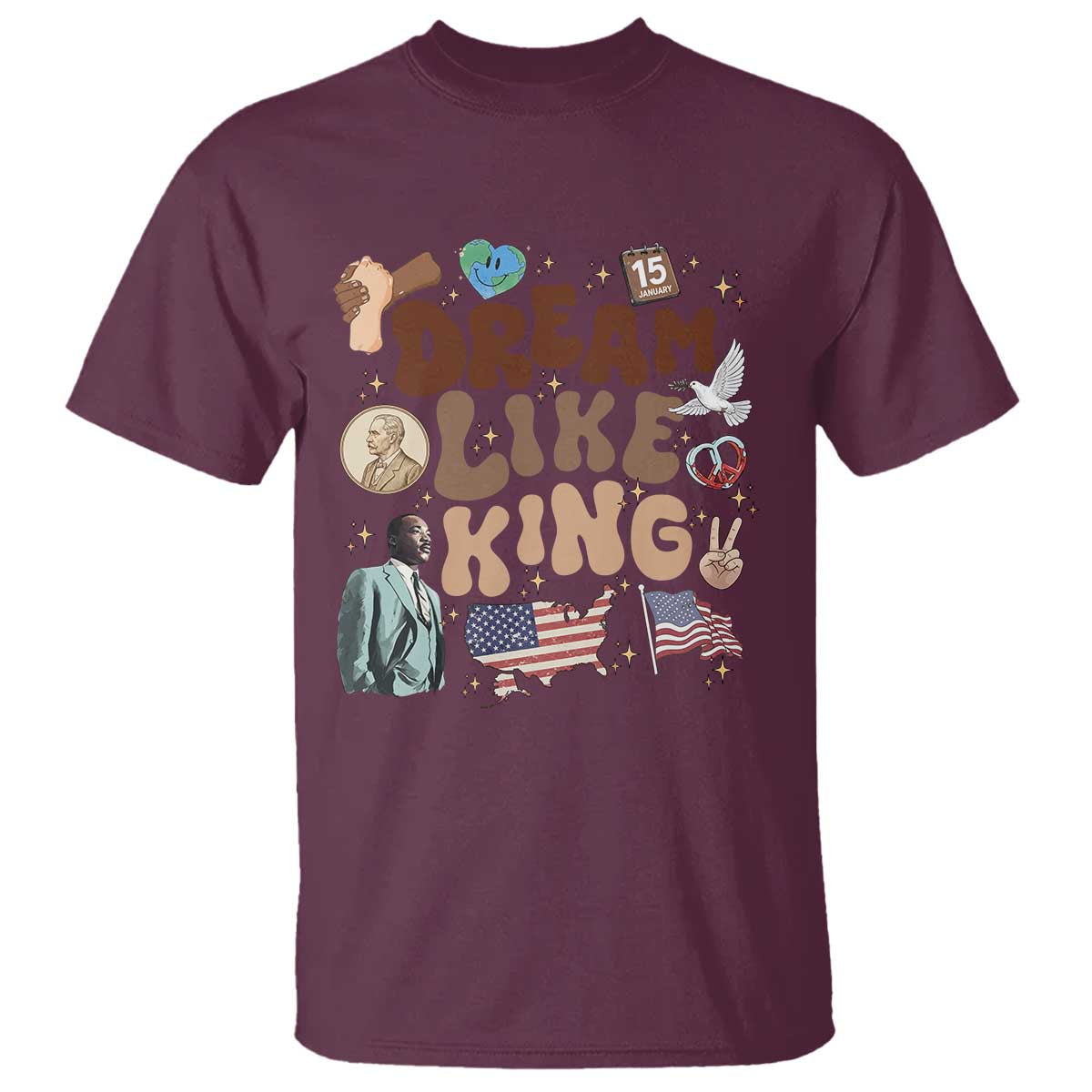 Martin Luther King Jr T Shirt Black History Melanin African American - African Pride