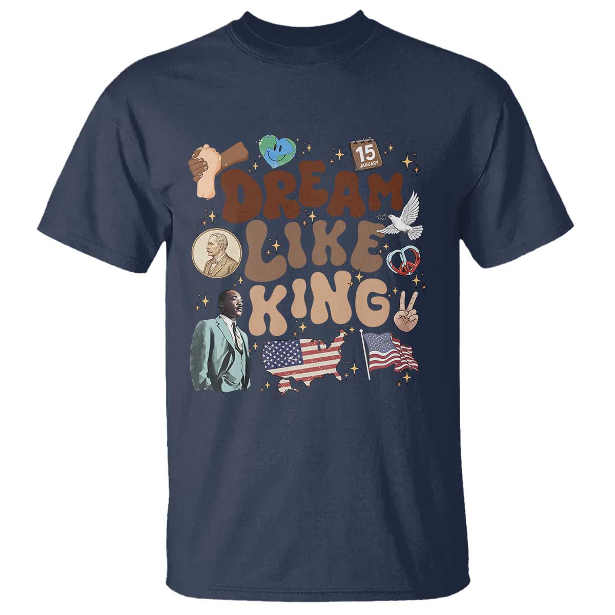 Martin Luther King Jr T Shirt Black History Melanin African American - African Pride