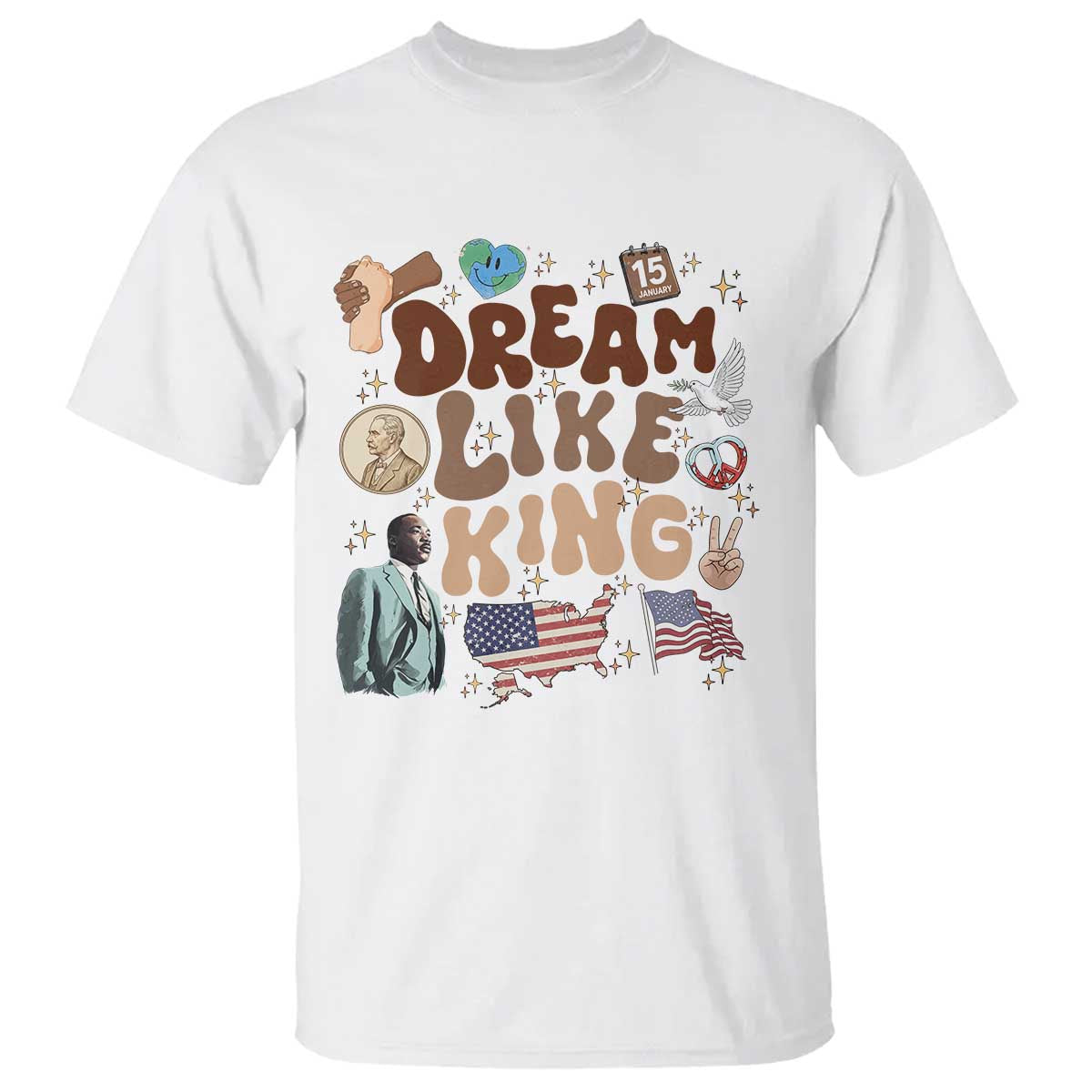 Martin Luther King Jr T Shirt Black History Melanin African American - African Pride