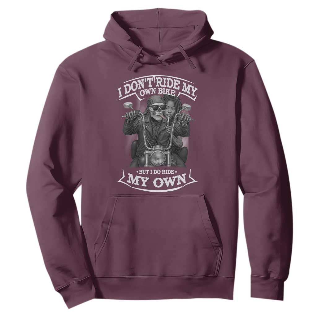 African American Motorcycle Skeleton Biker Hoodie - African Pride