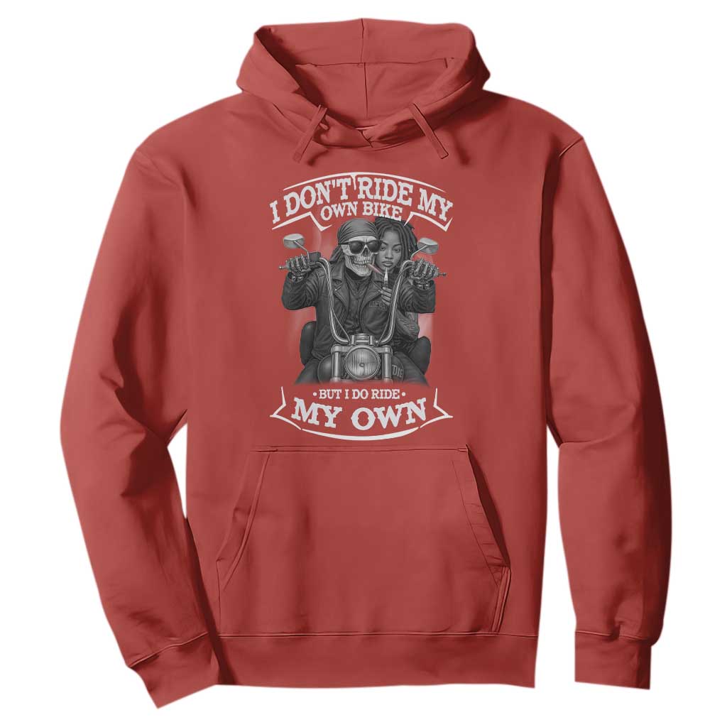 African American Motorcycle Skeleton Biker Hoodie - African Pride
