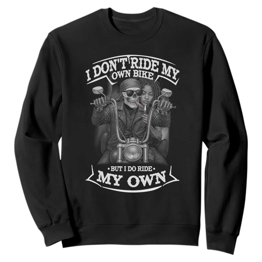 African American Motorcycle Skeleton Biker Sweatshirt - African Pride
