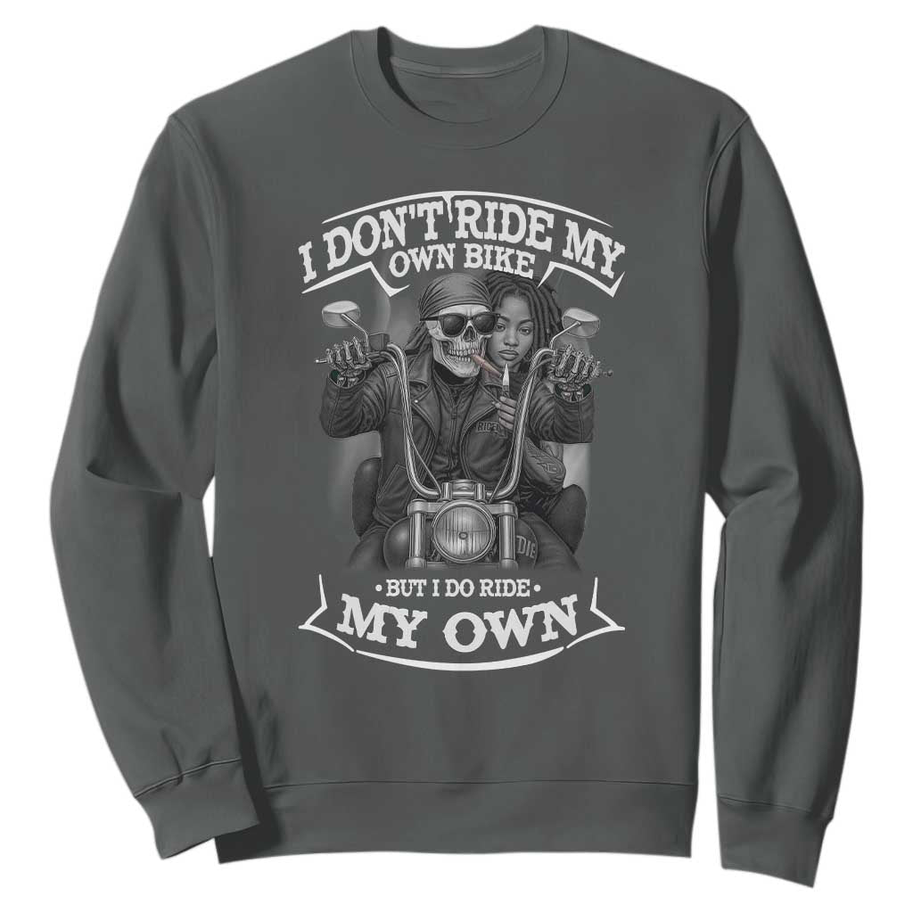 African American Motorcycle Skeleton Biker Sweatshirt - African Pride