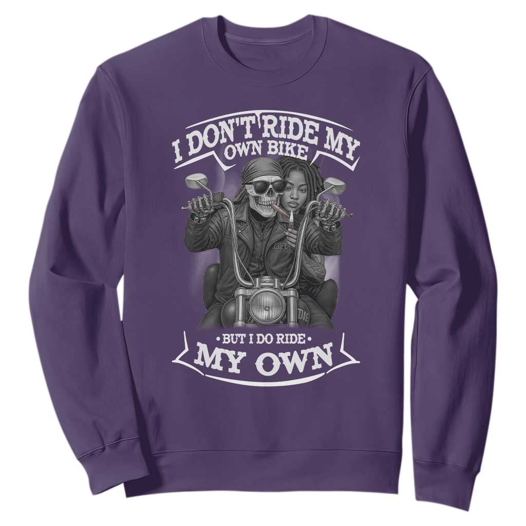 African American Motorcycle Skeleton Biker Sweatshirt - African Pride