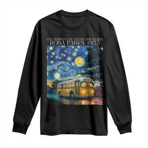Rosa Parks Long Sleeve Shirt Starry Night Van Gogh Black History African