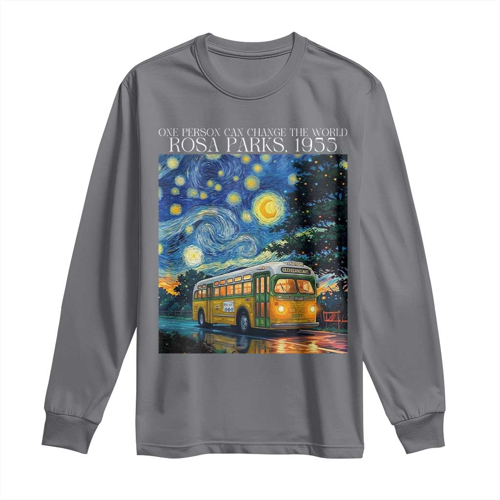 Rosa Parks Long Sleeve Shirt Starry Night Van Gogh Black History African