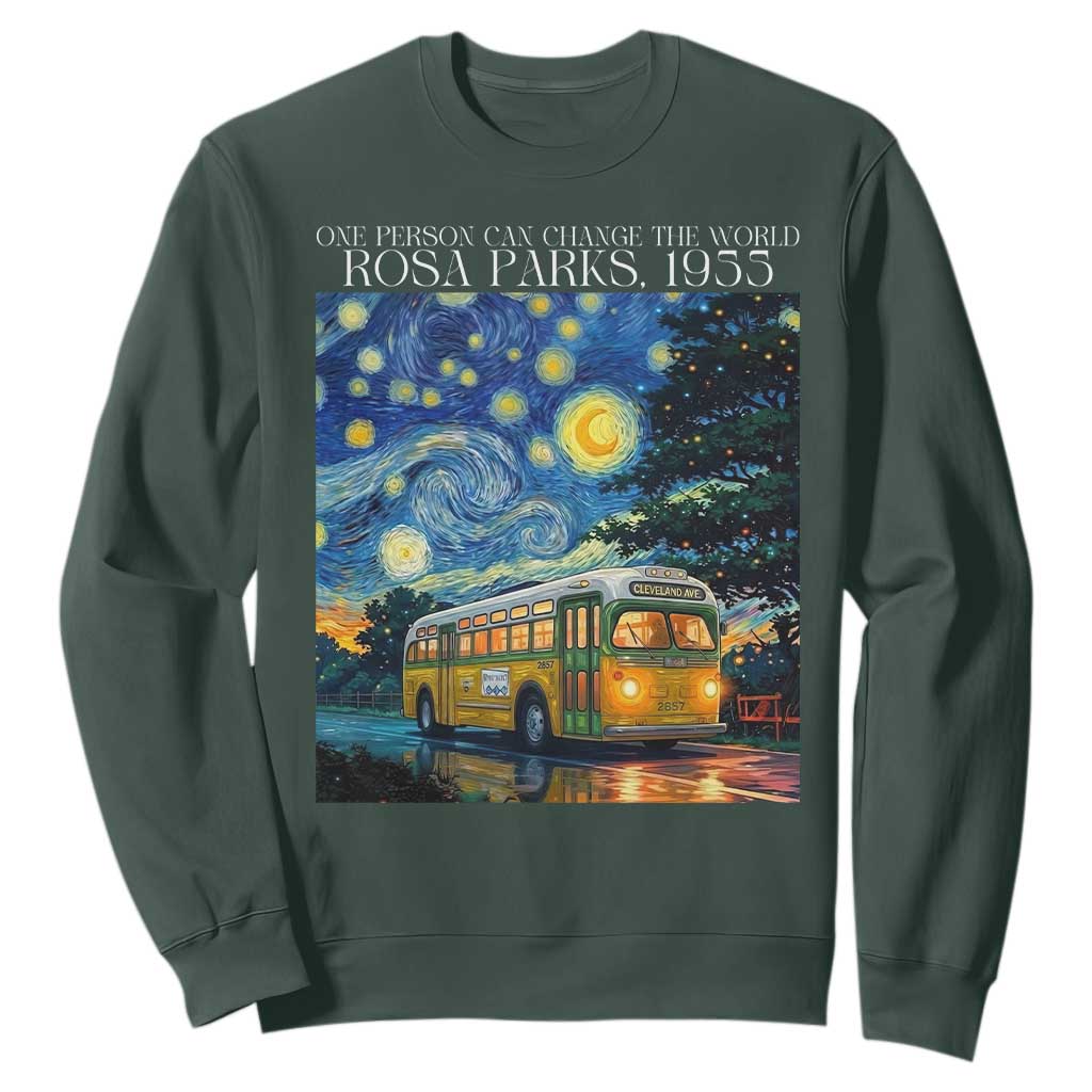 Rosa Parks Sweatshirt Starry Night Van Gogh Black History African