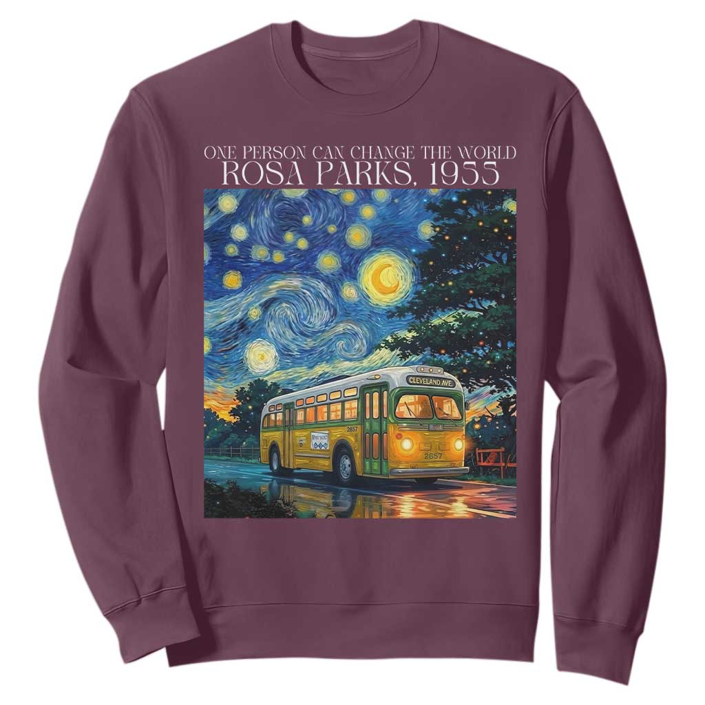 Rosa Parks Sweatshirt Starry Night Van Gogh Black History African