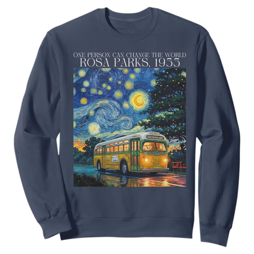 Rosa Parks Sweatshirt Starry Night Van Gogh Black History African